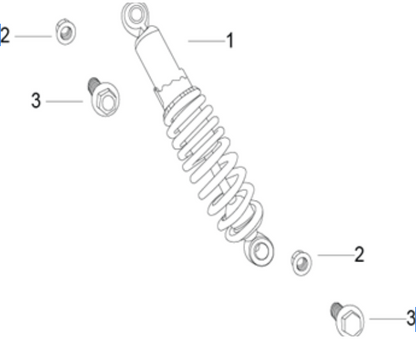 3808 | Rear Shock Complete Assembly | TSB70