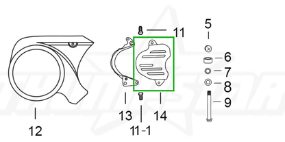 3561-P | Front Sprocket Cover | Plastic Neon