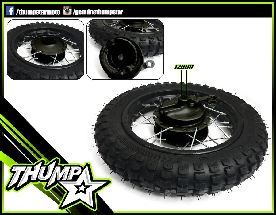 7612 | 10" Front Wheel & Tyre | Black Hub