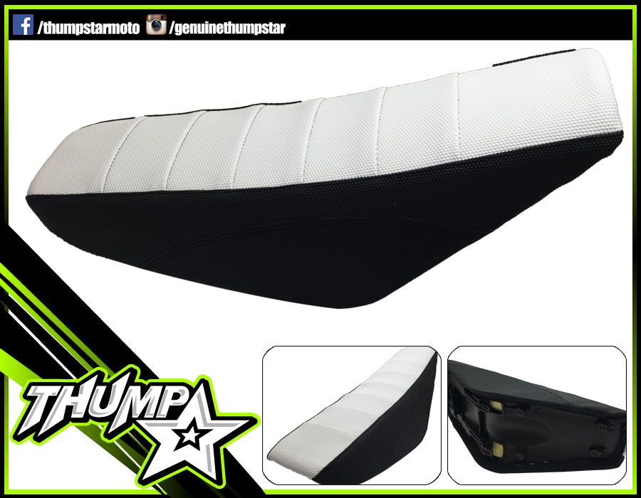 7558 | Seat | CRF50 | White Black | Ribbed